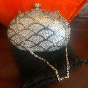 Charming Charlie silver purse